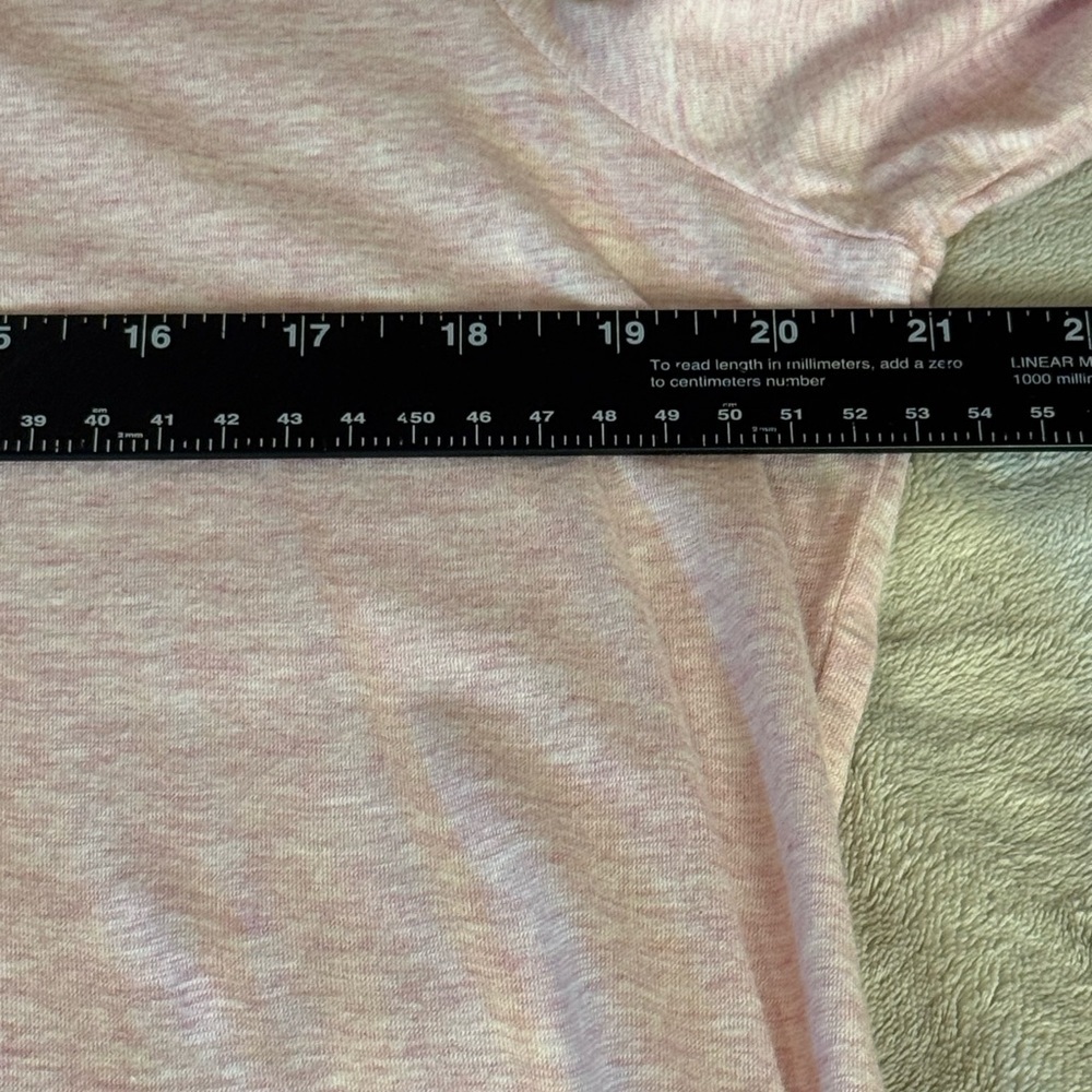 J. Jill Pleated Henley Heathered Pink 100% Cotton Flannel Feel Top Long Sleeve L - Picture 8 of 11